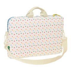 Valigetta per Portatile Benetton Topitos Bianco (40 x 27 x 4 cm)