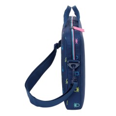 Valigetta per Portatile Benetton Cool Blu Marino 40 x 27 x 4 cm