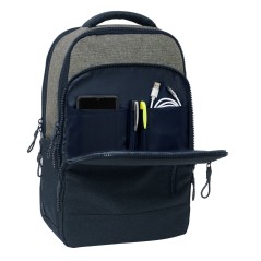 Zaino per Portatile Kappa Dark Navi Grigio Blu Marino 29 x 44 x 15 cm