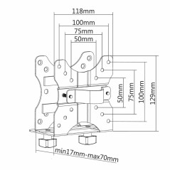 Supporto da Tavolo per Schermo Neomounts NM-TC100BLACK Nero