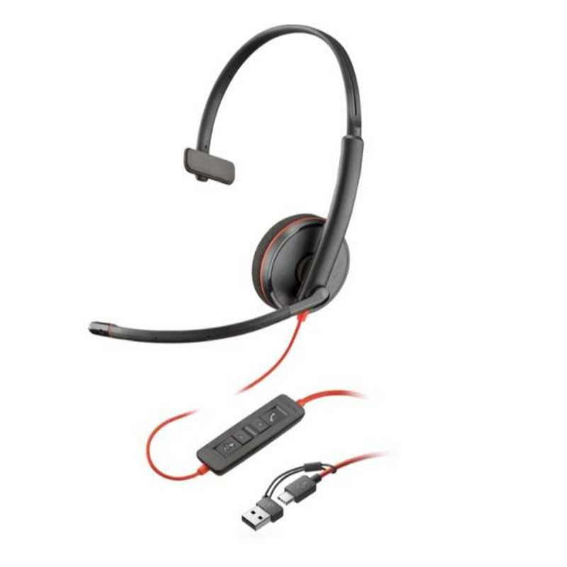 Auricolari con Microfono HP Blackwire 3210 Nero