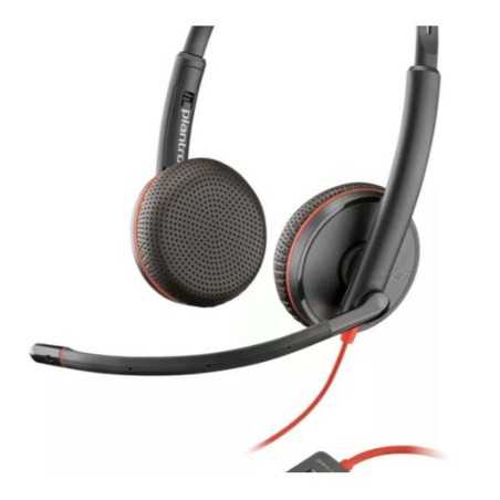 Auricolari con Microfono HP Blackwire C3225 Stereo Nero