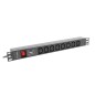 Multipresa 19" 8 Tomas Schuko con On/Off Switch Lanberg PDU-08I-0200-C20-BK (2 m)