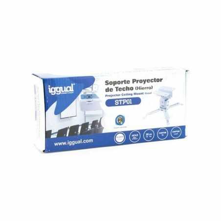 Supporto da Soffitto Inclinabile e Girevole per Proiettore iggual STP01 IGG314708 -22,5 - 22,5° -15 - 15°