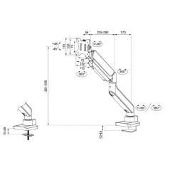 Supporto da Tavolo per Schermo Neomounts DS70PLUS-450WH1 17" 49"