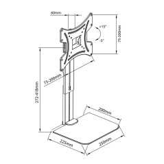 Supporto da Parete MacLean MC-451 15" 42"