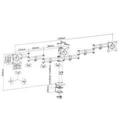 Supporto da Tavolo per Schermo MacLean MC-691 27"