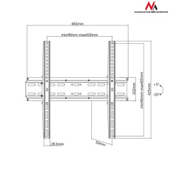 Supporto da Parete MacLean MC-748 32" 60" 85" 100"