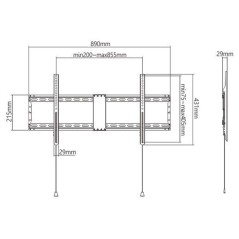 Supporto da Parete GEMBIRD WM-90F-01 43" 90"