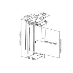 Supporto per Portatile MacLean MC-713B Metallo