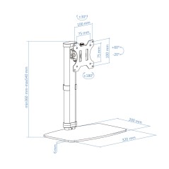 Supporto da Tavolo per Schermo TooQ DB1127TN-W 17"-27"