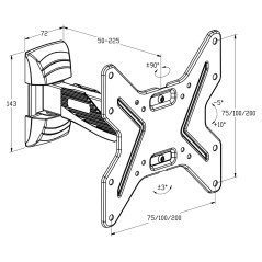 Supporto TV TM Electron 26"-40" 25 kg