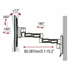 Supporto TV Haeger 5608475 17" - 37"