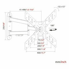 Supporto TV Haeger WB-T50.017A 23" 23" - 50"