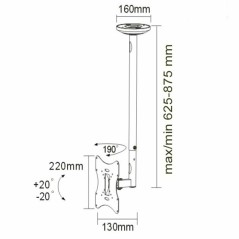 Supporto TV MacLean MC-504A S 23" 42" 30 Kg