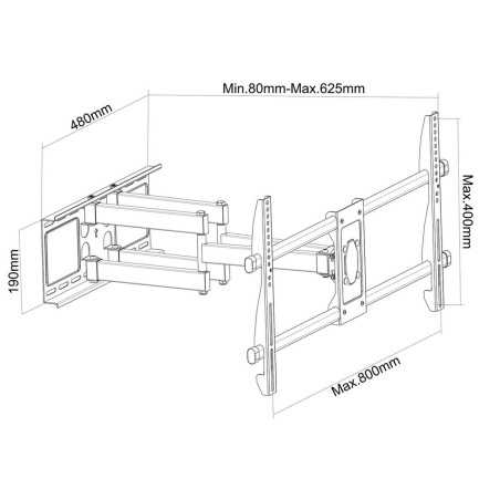 Supporto TV Montis LOGAN MT079 85" 37" 80 kg