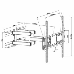 Supporto TV MacLean MC-760 32" 55" 26" 30 Kg