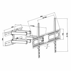 Supporto TV MacLean MC-762 70" 37" 30 Kg