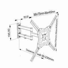 Supporto TV PcCom Essential 23"-75"