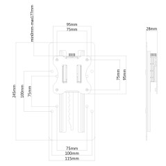 Adattatore Neomounts FPMA-LIFT100BLACK 27" 13" 8 kg