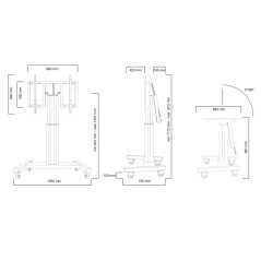 Supporto TV Neomounts PLASMA-M2500TBLACK 42" 100" 150 kg