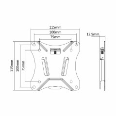 Supporto TV Neomounts NM-W25BLACK 10" 30" 25 kg