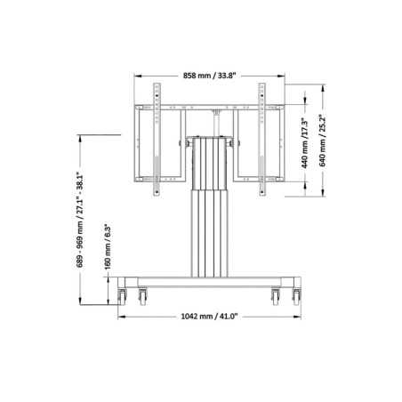 Supporto TV Neomounts PLASMA-M2550TSILVER 42" 100" 150 kg