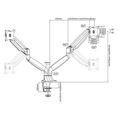 Supporto da Tavolo per Schermo TooQ DB3132TNR-S 13" - 32" 13" 18 kg