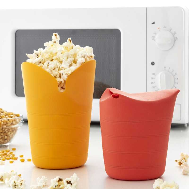 Contenitori per Pop-corn Pieghevoli in Silicone Popbox InnovaGoods (Pacco da 2)