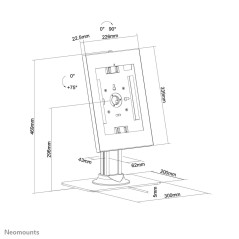 Tablet Neomounts DS15-650WH1 11" Bianco