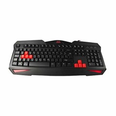 Tastiera e Mouse Tacens MCP1 Nero Rosso Monocromatica Qwerty in Spagnolo