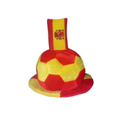 Cappello Pallone da Calcio con Bandiera della Spagna in Rilievo