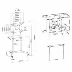 Supporto TV Neomounts NS-M1250BLACK 70" 37" 70 Kg