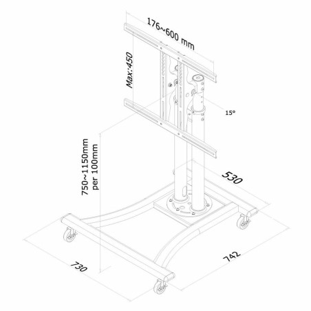 Supporto TV Neomounts PLASMA-M1200 27" 70" 42" 50 kg