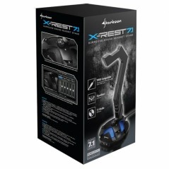 Supporto per cuffie Sharkoon X-Rest 7.1 Alluminio Caucciù