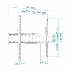 Supporto TV TooQ LP4170F-B 37"-70" 40 kg