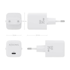 Caricabatterie da Parete Aisens ASCH-35W1P016-W Bianco 35 W (1 Unità)