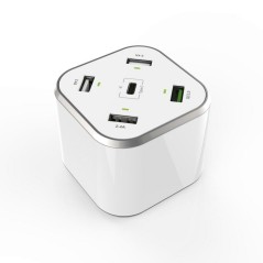 Caricabatterie USB Aisens ASCH-5PQC-W Bianco (1 Unità)