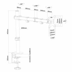 Supporto da Tavolo per Schermo Neomounts FPMA-D550BLACK 8 kg