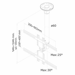 Supporto TV Neomounts FPMA-C400SILVER 52" 35 kg