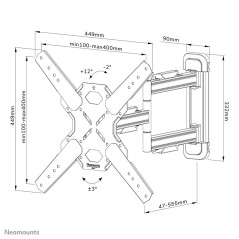 Supporto TV Neomounts WL40S-850BL14 65" 40 kg