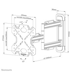 Supporto TV Neomounts WL40S-850BL12 55" 40 kg