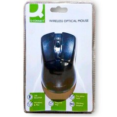 Mouse Ottico Wireless Q-Connect KF16196 Nero 1000 dpi