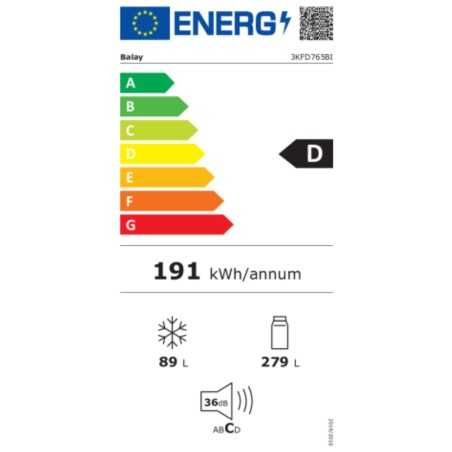 Frigorifero combinato Balay 3KFD765BI Bianco (203 x 60 cm)