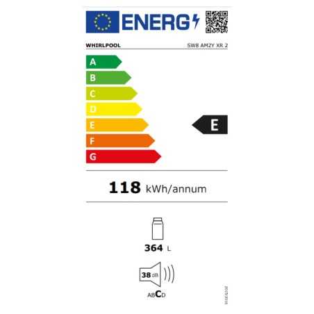 Frigorifero Whirlpool Corporation SW8AM2YXR2 Acciaio (187 x 60 cm)