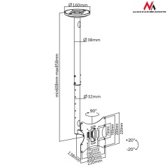 Supporto da Parete MacLean MC-504B 23" 42"