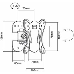 Supporto TV MacLean MC-670 27" 13" 20 kg