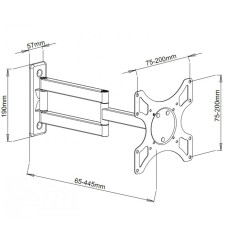 Supporto TV Techly ICA-LCD 2903 19" 37" 25 kg