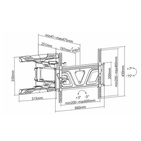 Supporto TV MacLean MC-832 37" 80" 45 kg